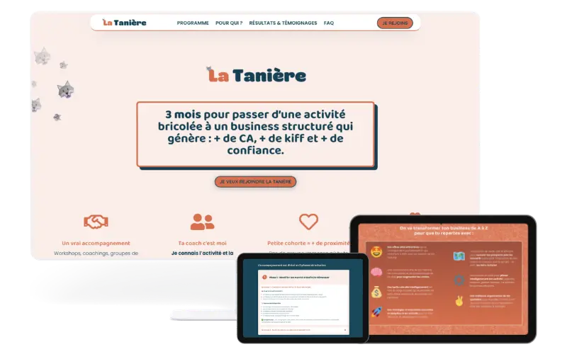 Réalisation Site Internet La Tanière